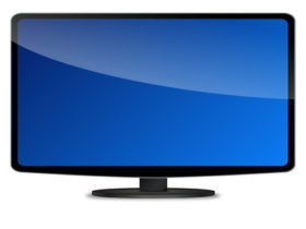 Ein Flachbildfernseher