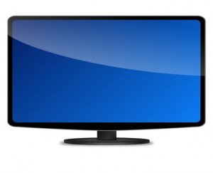 Ein Flachbildfernseher
